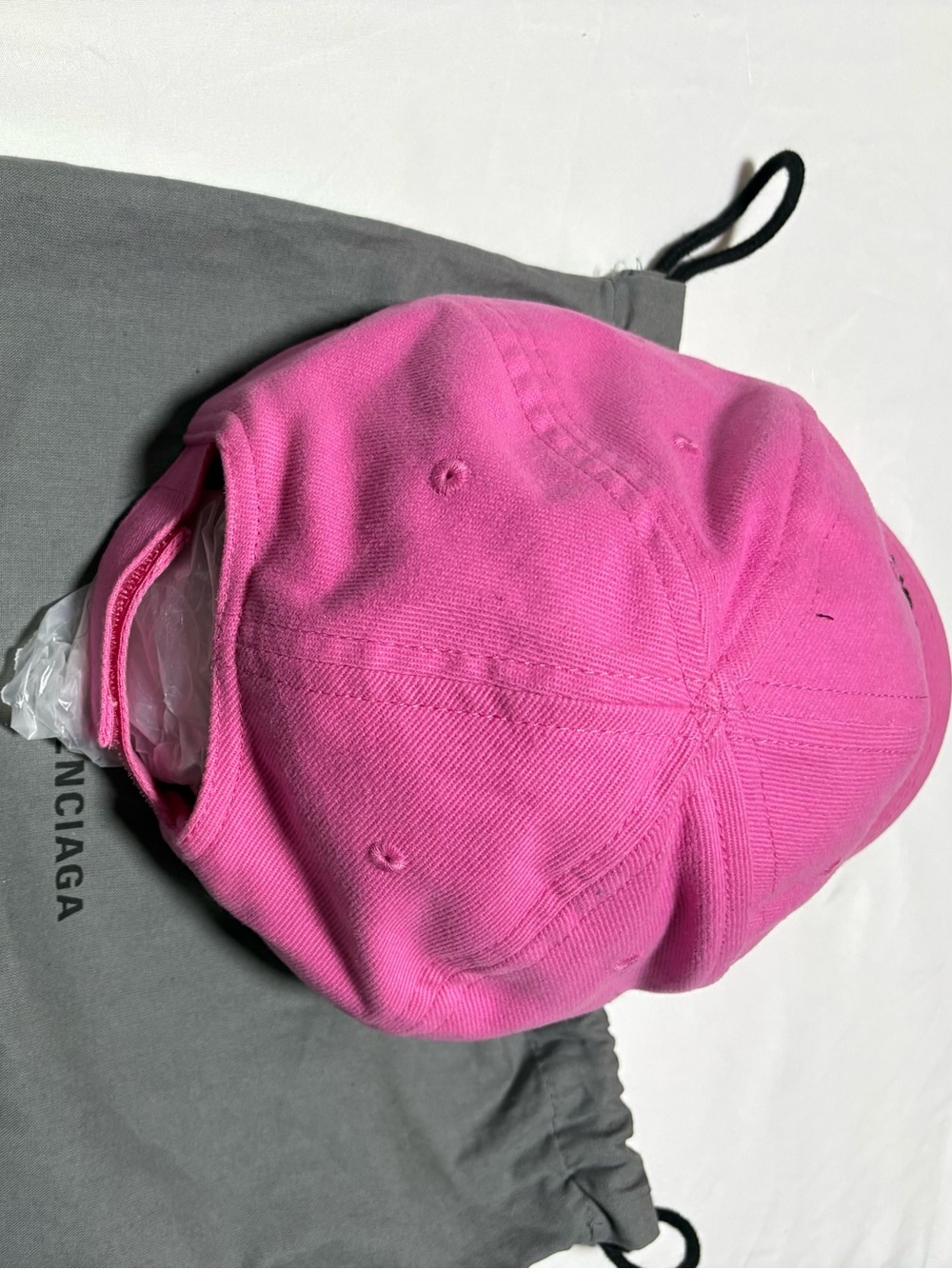Authentic Balenciaga Pink Logo Baseball Cap - Picture 3 of 5